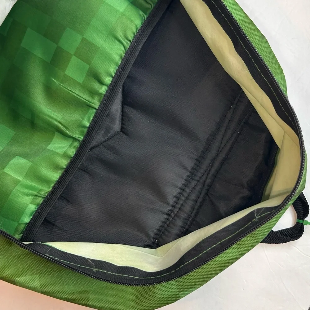 Minecraft Green and Gray Men's Backpack Boys Kids - Picture 8 of 9